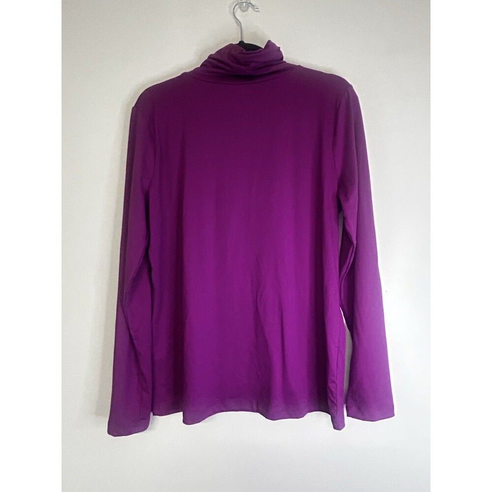 Zenana Outfitters Purple Turtleneck Long-sleeve Top Size 1x Women’s Soft Cozy